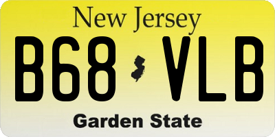NJ license plate B68VLB