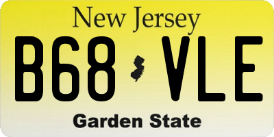 NJ license plate B68VLE