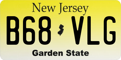 NJ license plate B68VLG