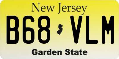 NJ license plate B68VLM