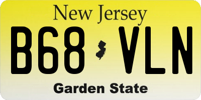 NJ license plate B68VLN