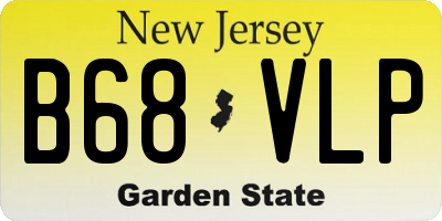 NJ license plate B68VLP