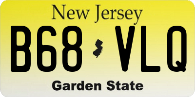 NJ license plate B68VLQ