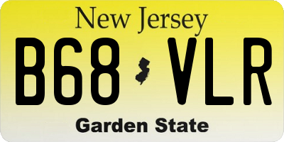 NJ license plate B68VLR