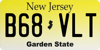 NJ license plate B68VLT