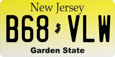 NJ license plate B68VLW