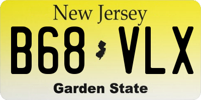 NJ license plate B68VLX