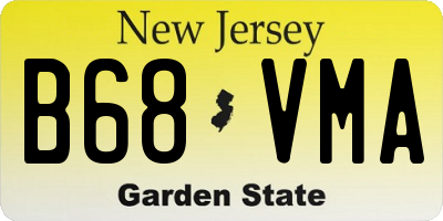 NJ license plate B68VMA