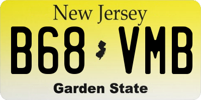 NJ license plate B68VMB