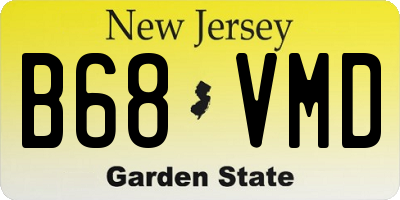 NJ license plate B68VMD