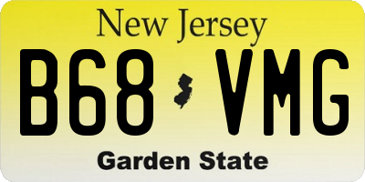 NJ license plate B68VMG