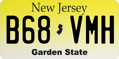NJ license plate B68VMH
