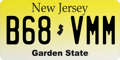 NJ license plate B68VMM