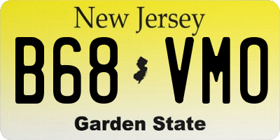 NJ license plate B68VMO