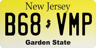 NJ license plate B68VMP