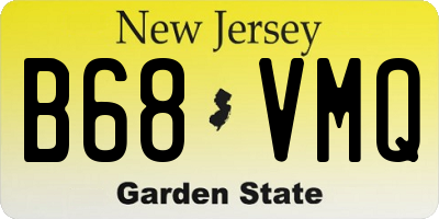 NJ license plate B68VMQ