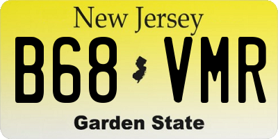 NJ license plate B68VMR