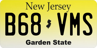 NJ license plate B68VMS