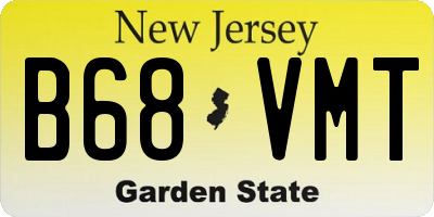NJ license plate B68VMT