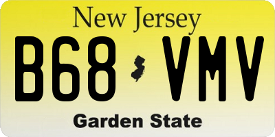 NJ license plate B68VMV