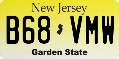 NJ license plate B68VMW