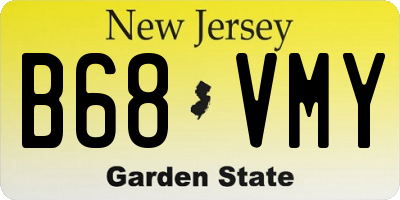 NJ license plate B68VMY