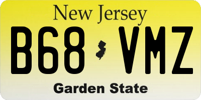 NJ license plate B68VMZ