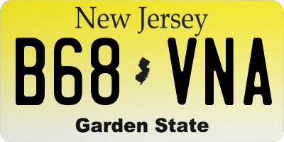 NJ license plate B68VNA