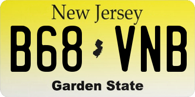NJ license plate B68VNB