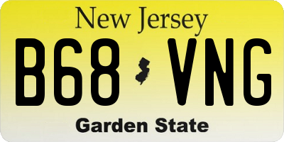 NJ license plate B68VNG