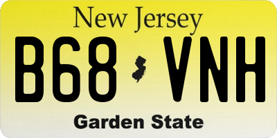 NJ license plate B68VNH