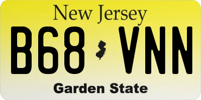 NJ license plate B68VNN