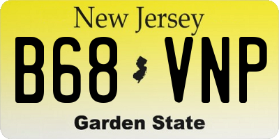 NJ license plate B68VNP