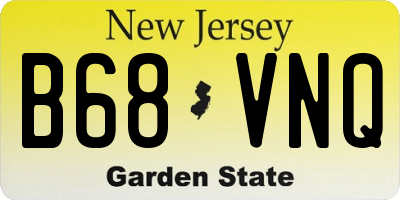 NJ license plate B68VNQ