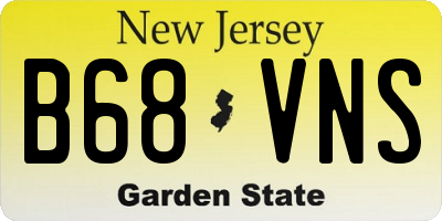 NJ license plate B68VNS