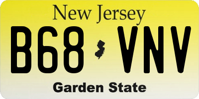 NJ license plate B68VNV