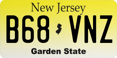 NJ license plate B68VNZ