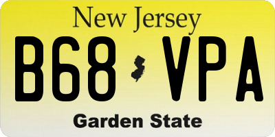 NJ license plate B68VPA