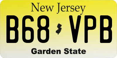 NJ license plate B68VPB