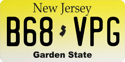 NJ license plate B68VPG
