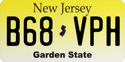 NJ license plate B68VPH