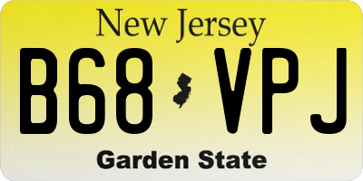 NJ license plate B68VPJ
