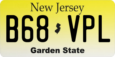 NJ license plate B68VPL