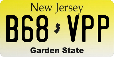 NJ license plate B68VPP