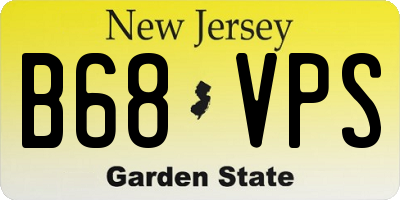 NJ license plate B68VPS