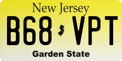 NJ license plate B68VPT