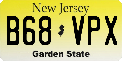 NJ license plate B68VPX