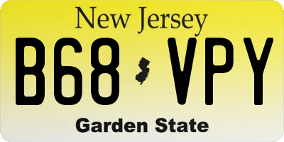 NJ license plate B68VPY