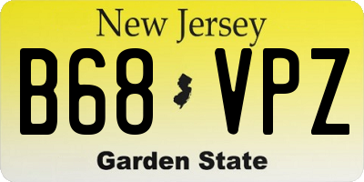 NJ license plate B68VPZ