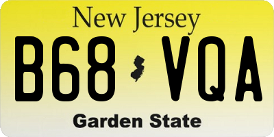 NJ license plate B68VQA